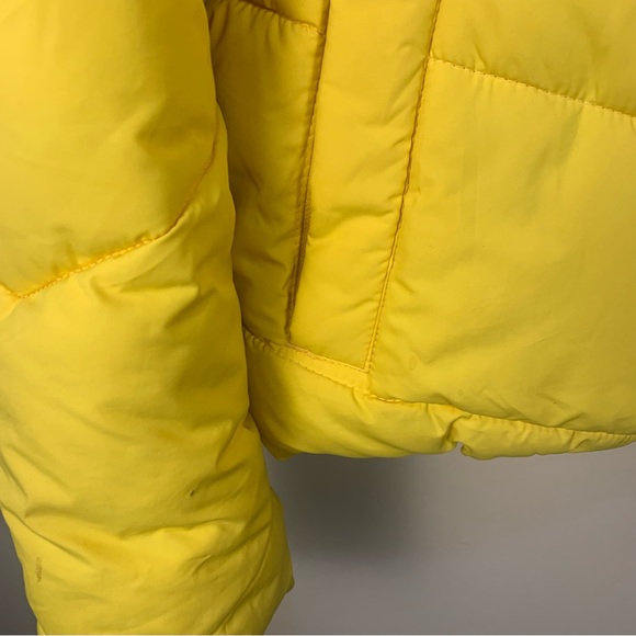 Abercrombie & Fitch Soft Yellow Puffer Jacket Zipper - Picture 7 of 13